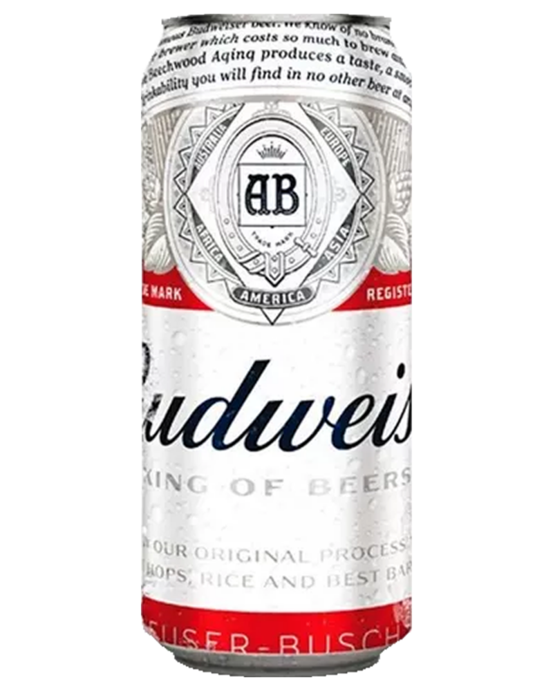 Lata Budweiser x 473 cm.